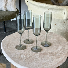 Load image into Gallery viewer, Champagne Glass in Smoke