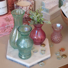 Load image into Gallery viewer, Debossed Glass Vases Set