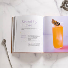 Load image into Gallery viewer, Interior page of "Spritz!" displaying "Kissed by a Rose" cocktail recipe and drink photo.