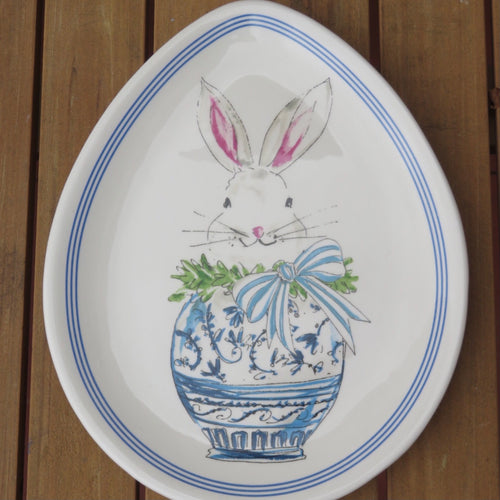Bunny Vase Egg Plate