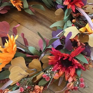 Fall Wild Flowers Wreath available at Bench Home