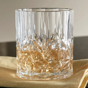 Royal Acrylic Carved Low Ball Glasses Set of 6