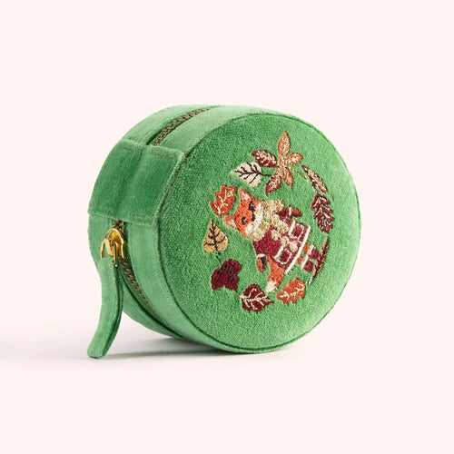 ￼Round Velvet Jewelry Box