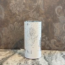 Load image into Gallery viewer, White Engraved Winter Scene LED Rotating Cylinders