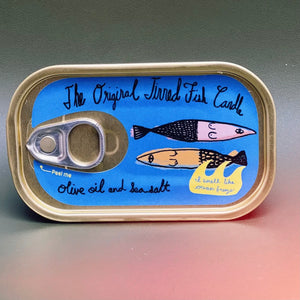 Tinned Fish Candle available at Bench Home