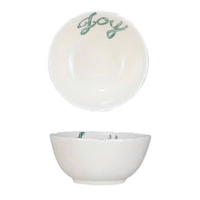 Load image into Gallery viewer, Stoneware Bowl with Holiday Word