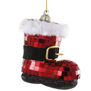 Disco Santa Boot Ornament available at Bench Home