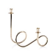 ZODAX Breda 2-Tier Brass Candle Holder - Polished Gold available at Bench Home
