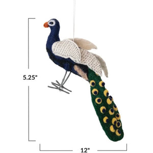 Felted Peacock Ornament available at Bench Home