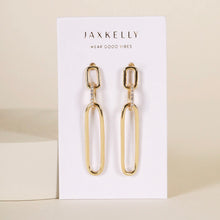 Load image into Gallery viewer, Pave Link Drop Earrings