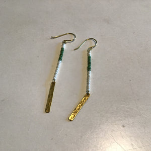 Green Beaded Earrings available at Bench Home