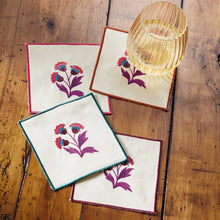 Load image into Gallery viewer, Autumn Bloom Cotton Coaster Set
