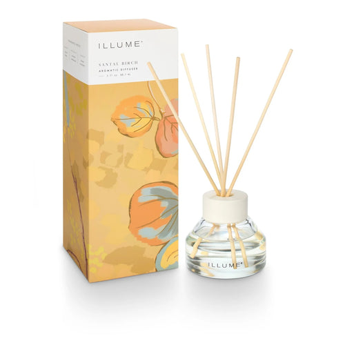 Illume diffuser with packaging on a white background