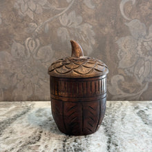 Load image into Gallery viewer, Carved Wood Acorn Mandrin Candle | Three Styles