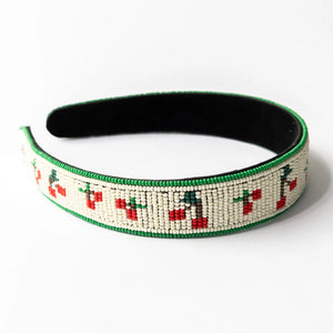 Cherries Beaded Headband available at Bench Home