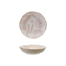 Load image into Gallery viewer, Holiday Pink &amp; White Dish