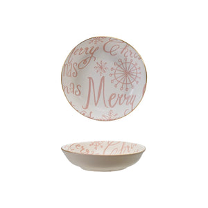 Holiday Pink & White Dish available at Bench Home