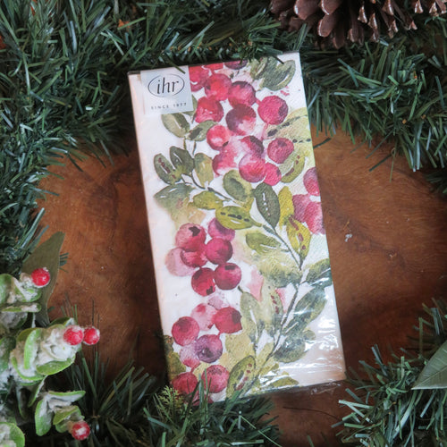 Cranberry Wreath Lunch Paper Napkins