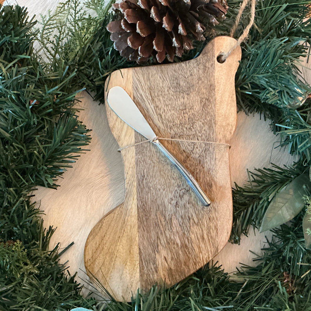 Mango Wood Board and Canapé Knife | 6 Styles