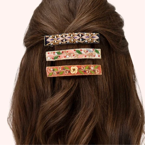 Jeweled Hair Barette | Three Styles