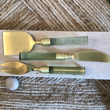 Load image into Gallery viewer, Resin and Brass Cheese Utensils Set of 3