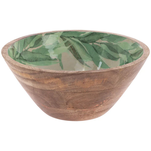 Leaf & Stem Wood Bowl