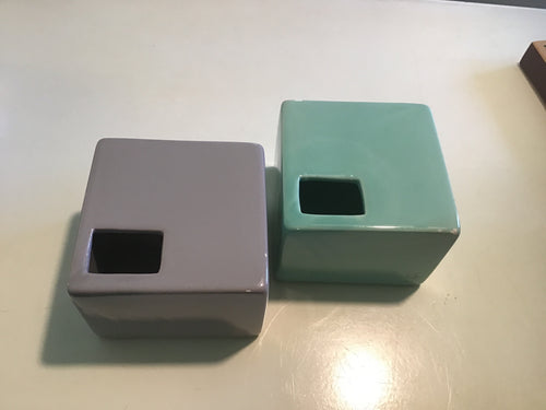 CLEARANCE Square Bud Vase Grey