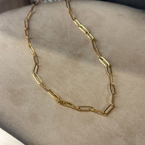 Gold Link Charm Necklace