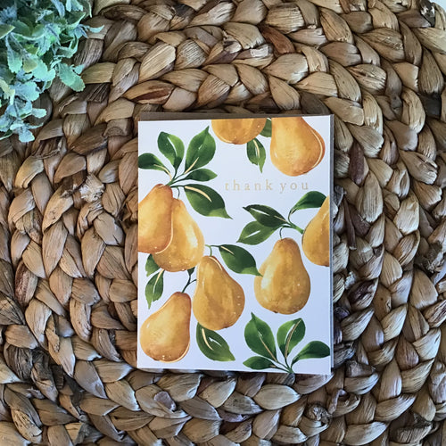 Pears Thank you card