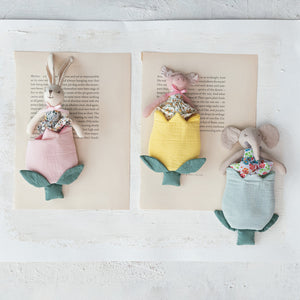 Plush Animal in a Flower | 3 Styles available at Bench Home