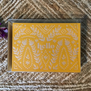 Hello Boxed Notecards available at Bench Home
