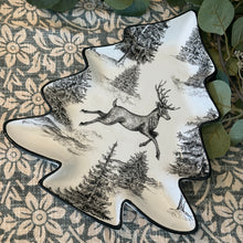 Load image into Gallery viewer, Reindeer Toile Tree Shaped Tray