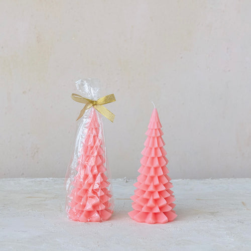 Pink Tree Candle Unscented | Two Styles