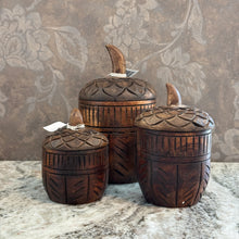 Load image into Gallery viewer, Carved Wood Acorn Mandrin Candle | Three Styles