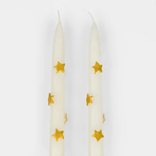Load image into Gallery viewer, Gold Star Taper Candles