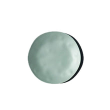 Load image into Gallery viewer, Round green melamine salad plate on a white background.