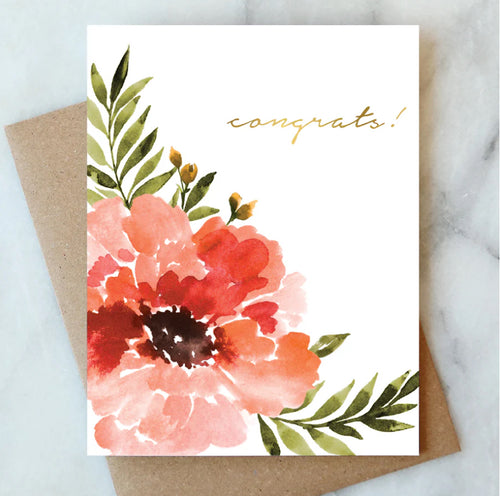 Congrats Flower Card