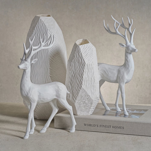 Matte White Decorative Reindeer