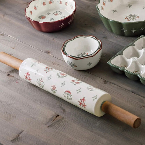 Camellia Floral Rolling Pin