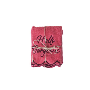 Pink Face Towels Set of Two available at Bench Home