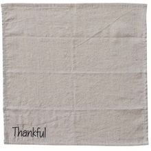 Load image into Gallery viewer, Cotton &amp; Linen Napkin w/ Embroidered Words | Set of 4