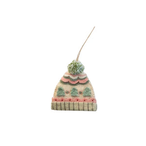 Holiday Wool Hat Ornaments available at Bench Home