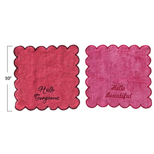 Pink Face Towels Set of Two available at Bench Home