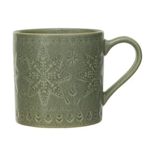 Stoneware Olive Green Holiday/Seasonal Mug | 2 Styles available at Bench Home