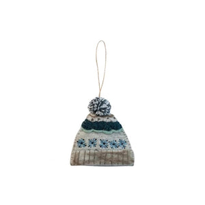 Holiday Wool Hat Ornaments available at Bench Home