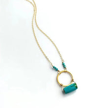 Load image into Gallery viewer, Turquoise Tube Necklace
