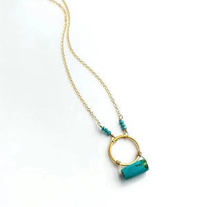 Turquoise Tube Necklace available at Bench Home