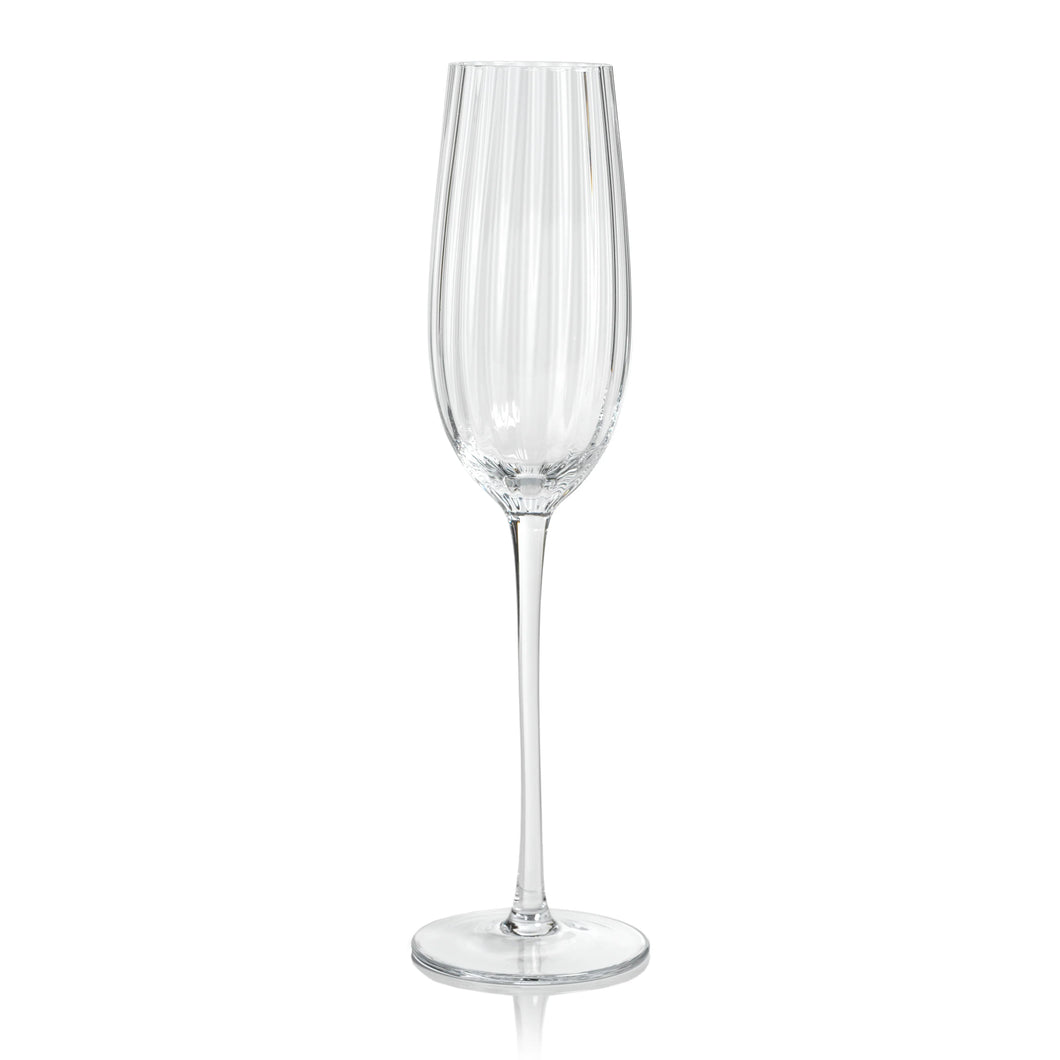 ZODAX Madeline Optic Champagne Flute Glassware