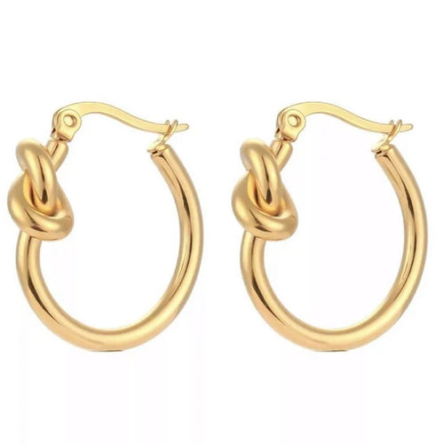 Knot Hoop Earrings