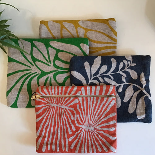 Leaf Print Pouch | 4 Styles